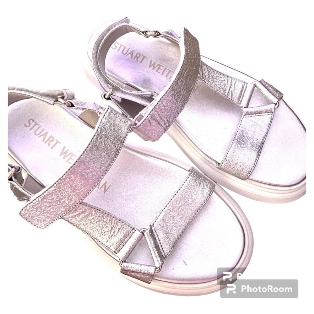 Stuart Weitzman Silver Sandals 6